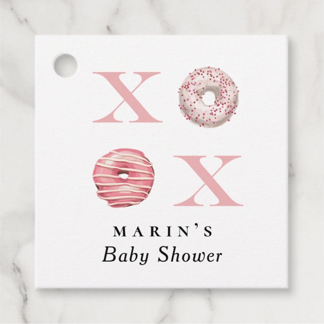 XOXO Doughnut Favour Tags (Front)