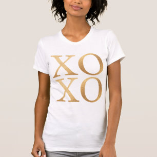 XOXO/Faux Gold/Modern Brush Script T-Shirt