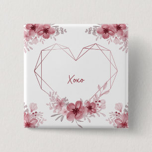 xoxo floral button