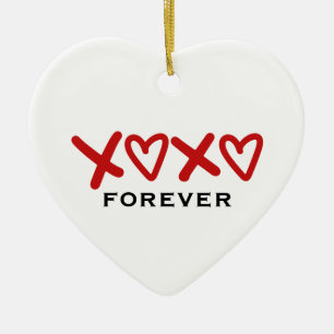 XOXO Forever Romantic Red Valentine Ornament