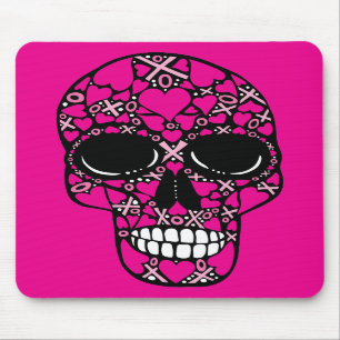 XOXO Forever - Skull Mouse Pad on Pink