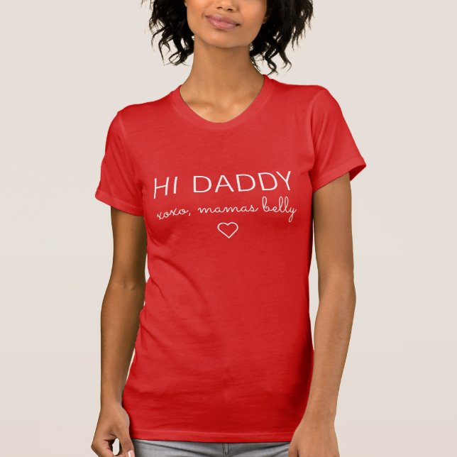Xoxo Fun Valentine's Day Pregnancy Announcement  T-Shirt (Front)