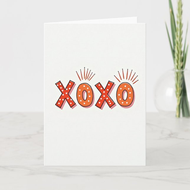 Xoxo Graphic Love Card (Front)