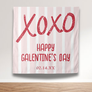 XOXO Hand Drawn Galentine’s Day Party Tapestry