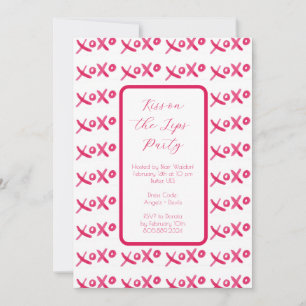 XOXO hand-painted invitation