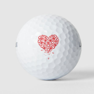 XOXO Heart Golf Balls