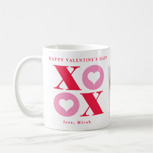 Xoxo Heart Happy Valentine's Day Two Photo Coffee Mug