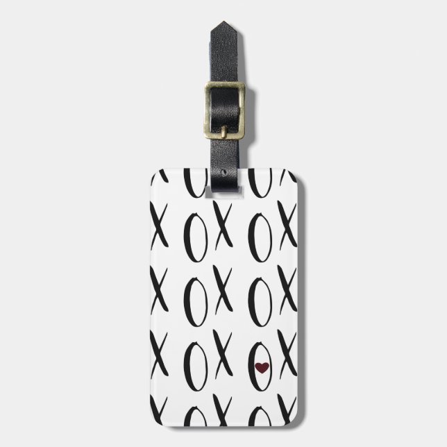 XOXO Heart Luggage Tag (Front Vertical)