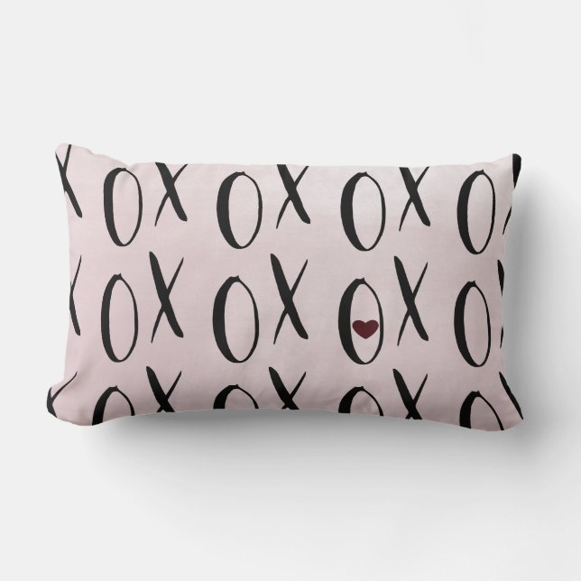 XOXO Heart Lumbar Cushion (Front)