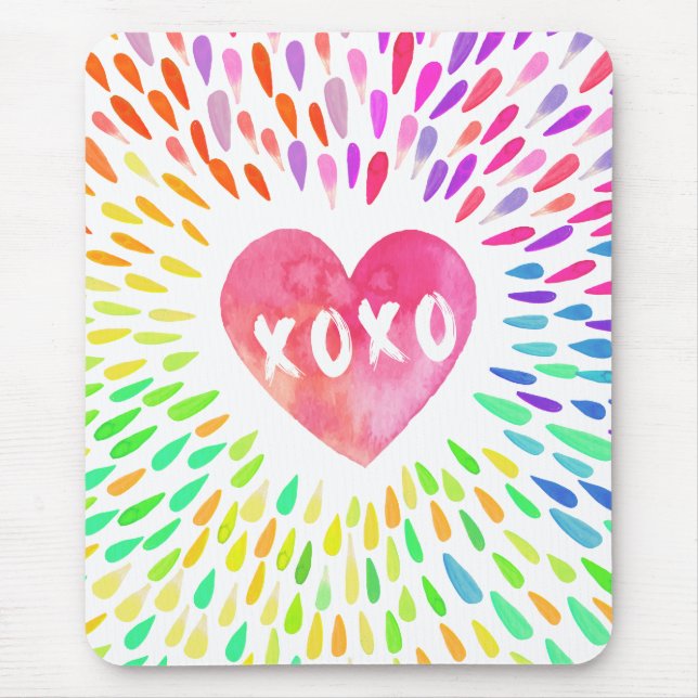 XoXo Heart Mouse Pad (Front)