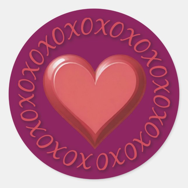 XOXO Heart Stickers (Front)