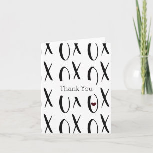 XOXO Heart Thank You Card