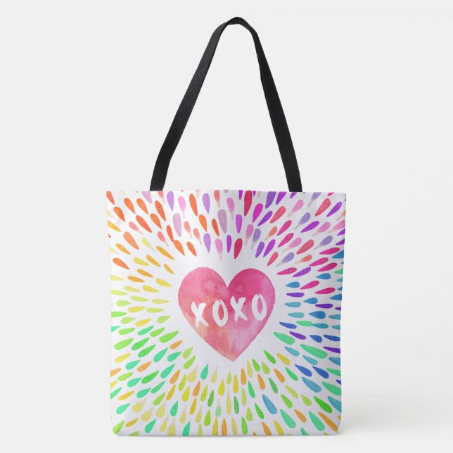 XoXo Heart Tote Bag (Front)