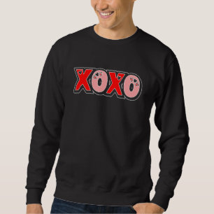 XOXO Hearts Valentine's Day Funny Matching Couple Sweatshirt