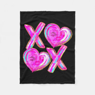 Xoxo Hearts Valentine's Day Women Girls Vday  Fleece Blanket