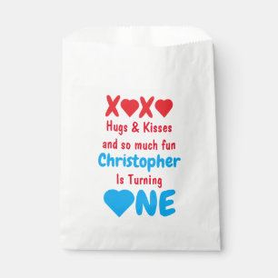 XOXO Hugs and Kisses 1st Birthday Favour Bags
