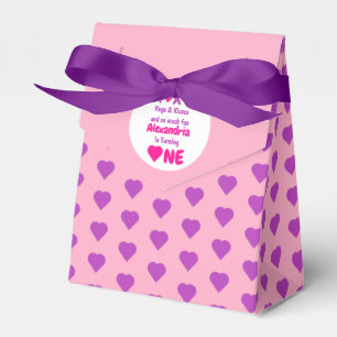 XOXO Hugs and Kisses 1st Birthday Favour Box