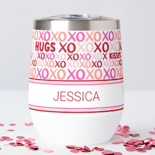 XOXO Hugs and Kisses Galentine Pink and Red Bestie
