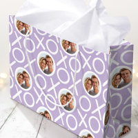XOXO Hugs & Kisses 2 Custom Photo Purple Modern