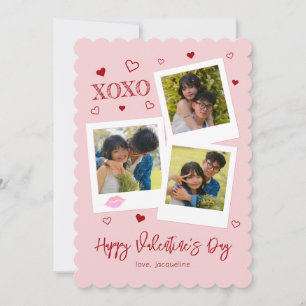 XOXO Instant Photo Style Valentine’s Holiday Card
