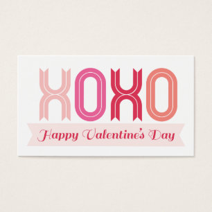 XOXO Love And Kisses Valentine's Day Gift Tag