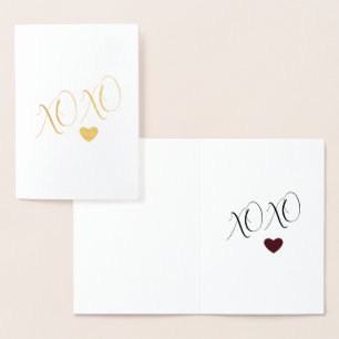 XOXO Love Heart Foil Card