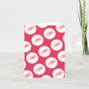 XOXO Love & Kisses Scallop Circles Valentine's Day Holiday Card