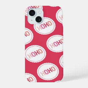 XOXO Love Kisses Scalloped Dots Valentine's Day iPhone 15 Case