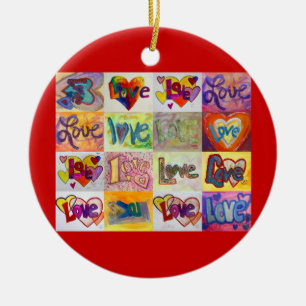 XOXO Love Mosaic Ornament Art