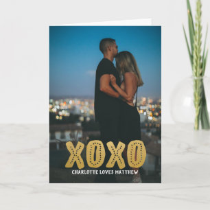 XOXO Love Personalised Valentines Day Holiday Card