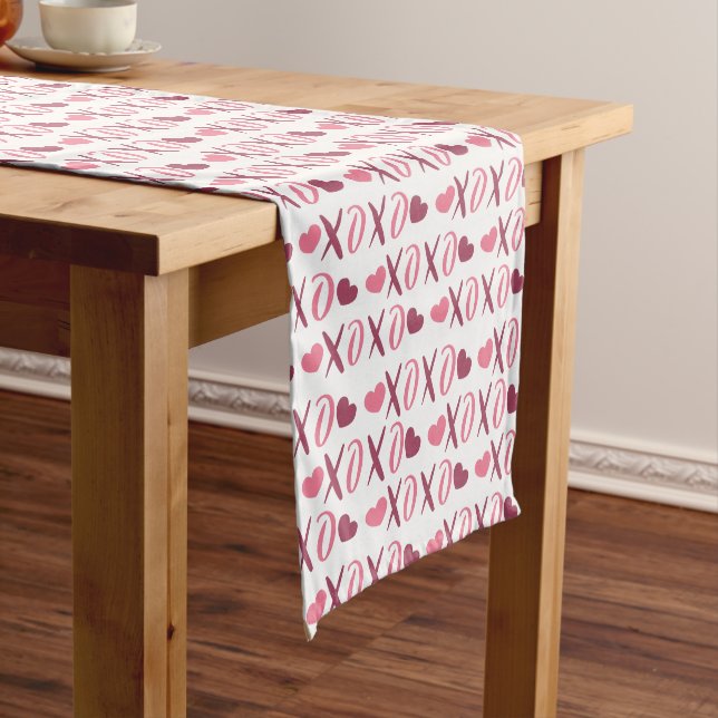 XOXO Love Valentine design Medium Table Runner (In Situ)