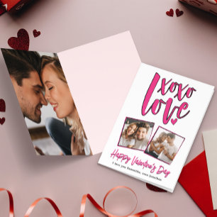 XOXO LOVE Valentine's Day Photo   Card