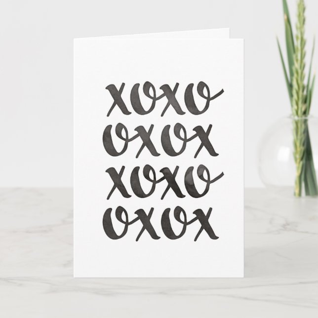 xoxo love valentines greeting card (Front)