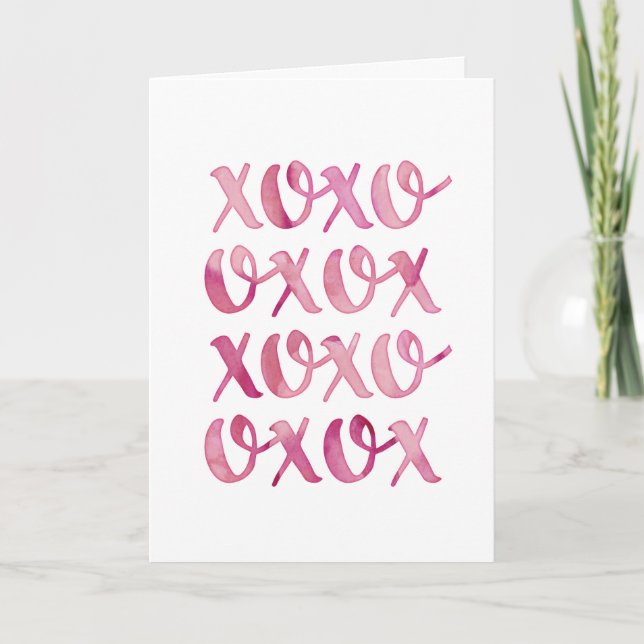 xoxo love valentines greeting card (Front)