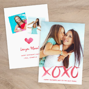XOXO Mother's Day Photo Card for Mum