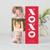 xoxo multi-photo valentine's day card (Standing Front)