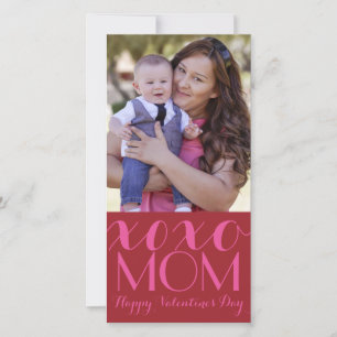 XOXO Mum Valentine Photo Card