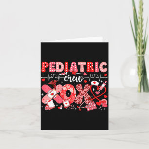 Xoxo Nurse Pediatric Crew Nurse Valentine Leopard  Card