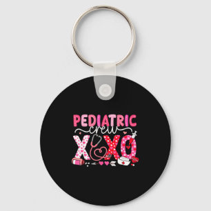 Xoxo Nurse Pediatric Crew Nurse Valentine Leopard  Key Ring