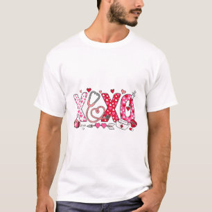 Xoxo Nurse Valentines Day Stethoscope Valentine Fo T-Shirt