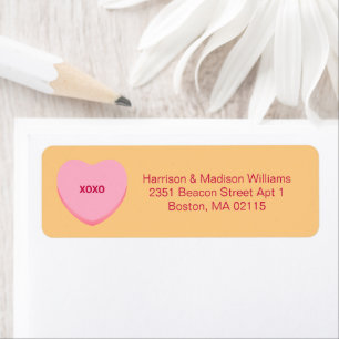 XOXO orange conversation heart Valentine's Day