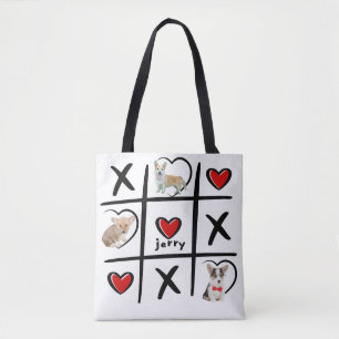 XOXO Pet Lover Photos & Name Tote Bag