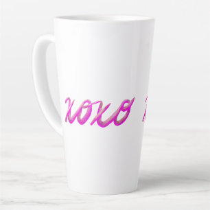 xoxo pink latte mug
