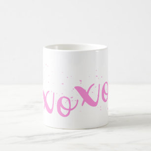 xoxo-Pink Trendy Coffee Mug