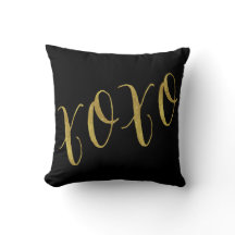 XOXO Quote Faux Gold Foil Glitter Background