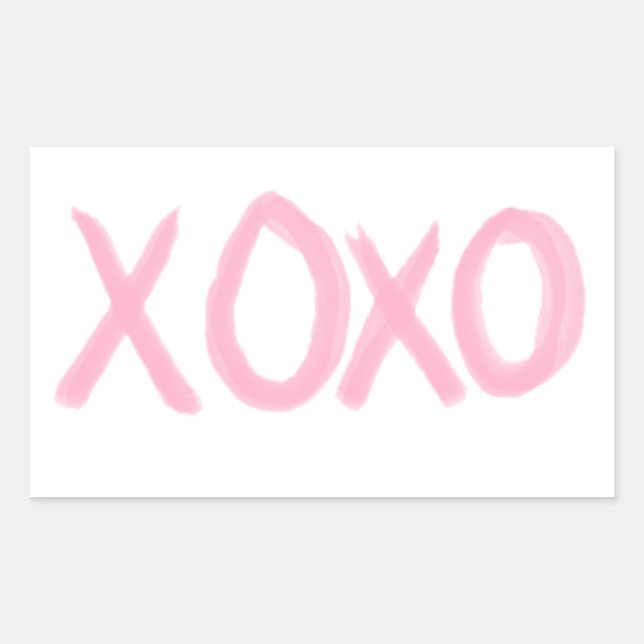 XOXO RECTANGULAR STICKER (Front)