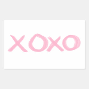 XOXO RECTANGULAR STICKER