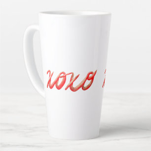xoxo red latte mug