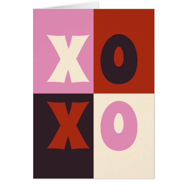 XOXO Red Pink Eggplant Ivory (Front)