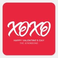XOXO red white cute modern custom valentine's Day